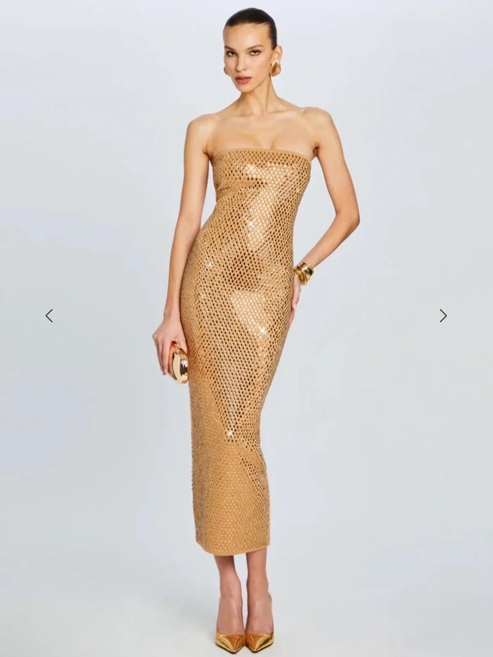 RETROFETE BOA EMBELLISHED KNIT DRESS XS $698